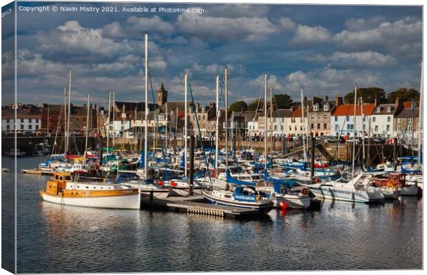 Anstruther Harbour  Canvas Print by Navin Mistry