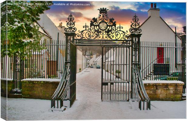 The Ornate Gates of Dunkeld Cathedral Canvas Print by Navin Mistry