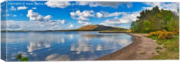 Loch Leven looking towards Bishop Hill Canvas Print by Navin Mistry