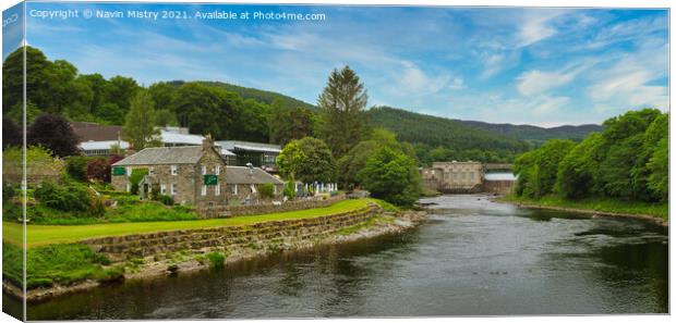 A view of Port Na Craig and the River Tummel, Pitlochry Canvas Print by Navin Mistry