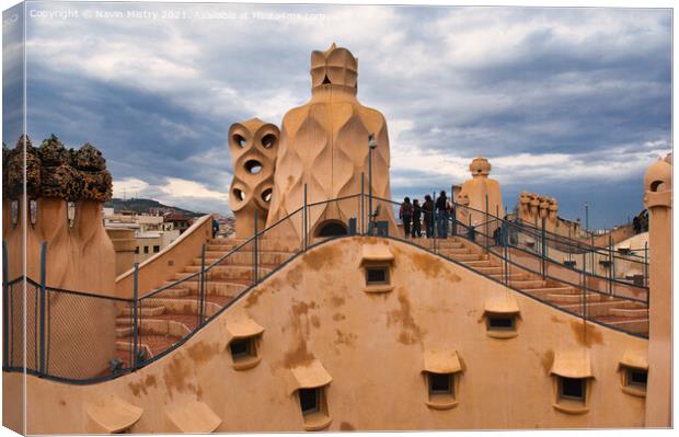 Casa Milà, Barcelona, Spain  Canvas Print by Navin Mistry