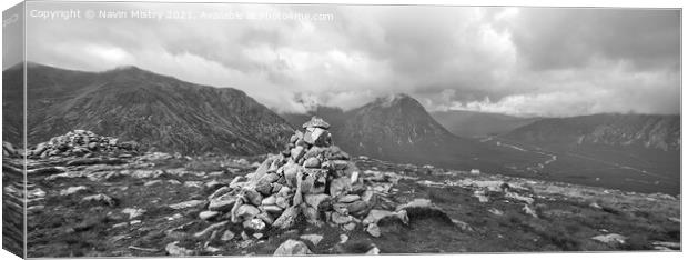 Panoramic View of Glen Coe, Scotland Canvas Print by Navin Mistry