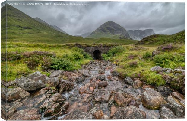 The West Highland Way Glen Coe Canvas Print by Navin Mistry