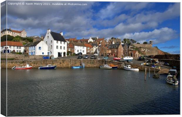 Crail Harbour, East Neuk of Fife. Canvas Print by Navin Mistry