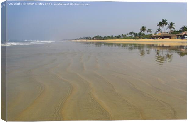Benhaulim Beach, South Goa, India Canvas Print by Navin Mistry