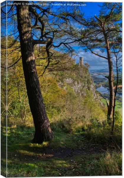 Kinnoull Hill Tower and the River Tay Perth Scotland Canvas Print by Navin Mistry