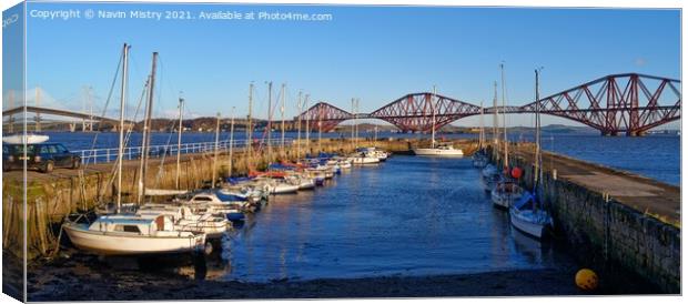South Queensferry Marina  Canvas Print by Navin Mistry