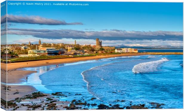 East Sands St. Andrews Canvas Print by Navin Mistry