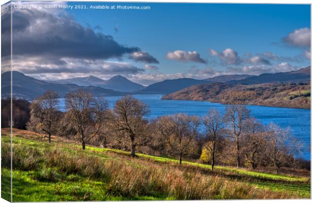 A view of Loch Tay looking towards Killin  Canvas Print by Navin Mistry