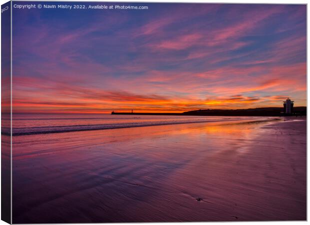 Aberdeen Beach Sunrise 2 Canvas Print by Navin Mistry