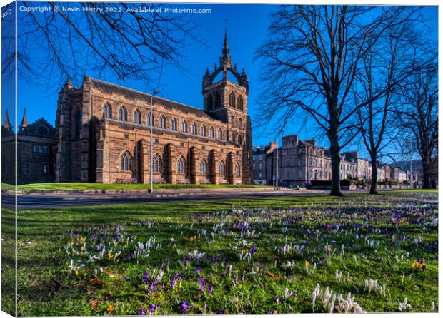 The South Inch park, and St Leonards in the Fields Church Perth Canvas Print by Navin Mistry