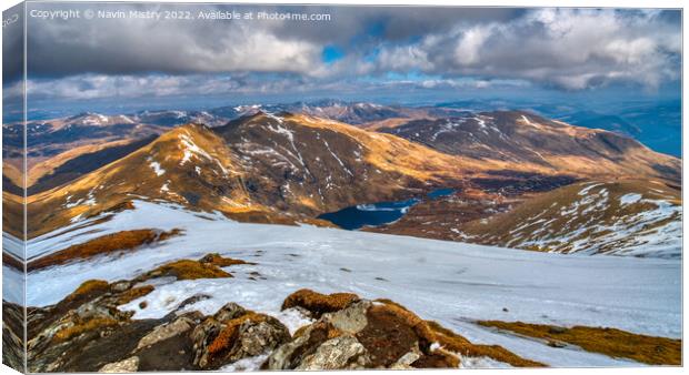 A view from the summit of Ben Lawers Canvas Print by Navin Mistry