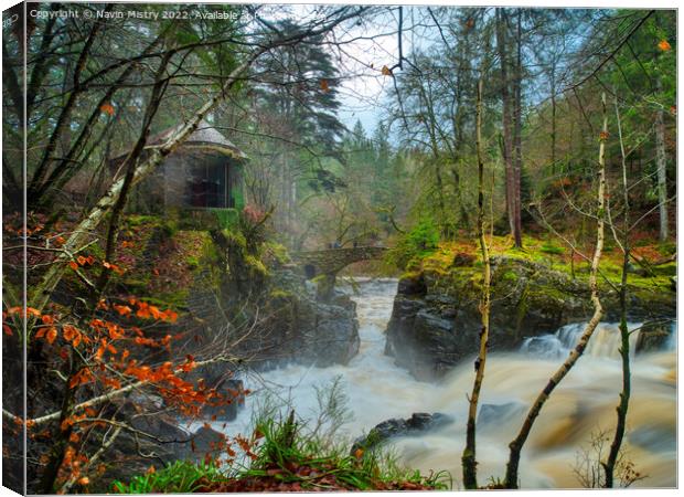 The Hermitage, Dunkeld, Perthshire  Canvas Print by Navin Mistry