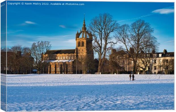 Winter and The South Inch, Perth, Scotland Canvas Print by Navin Mistry