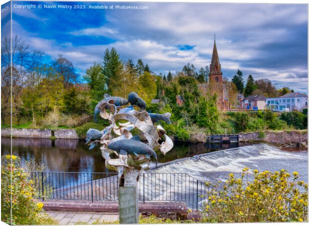 Blairgowrie and the River Ericht Canvas Print by Navin Mistry