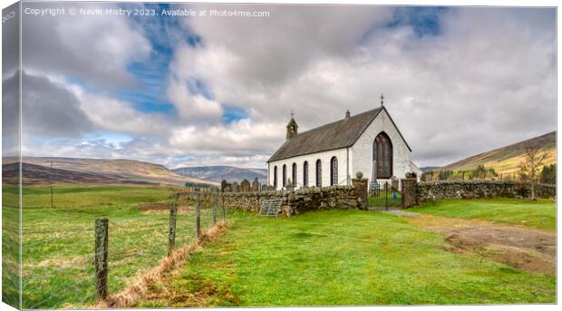 Amulree and Strathbraan Church, Perthshire Canvas Print by Navin Mistry