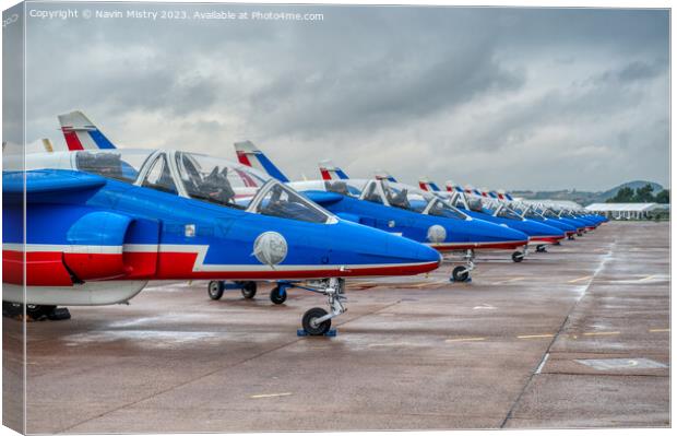 Patrouille de France Alpha Jet RAF Leuchars Canvas Print by Navin Mistry