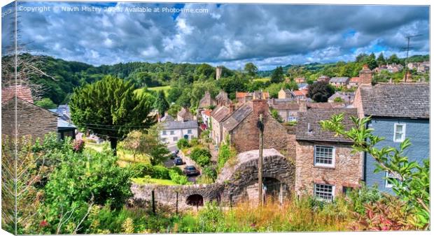 A view from Castle Walk, Richmond, Yorkshire  Canvas Print by Navin Mistry
