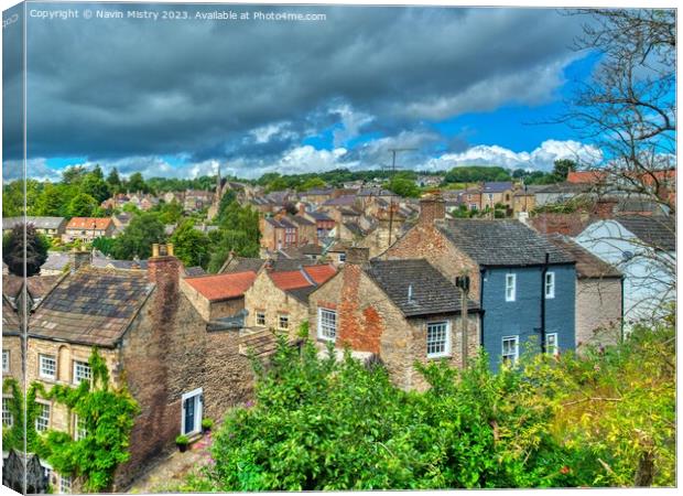 A view from Castle Walk, Richmond, Yorkshire   Canvas Print by Navin Mistry