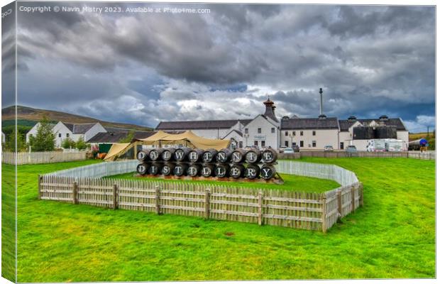 Dalwhinnie distillery Canvas Print by Navin Mistry