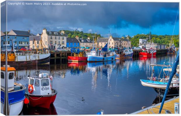 Stornoway  Harbour, Isle of Lewis  Canvas Print by Navin Mistry