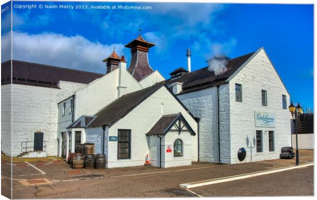 The Dalwhinnie Distillery, Morayshire, Scotland Canvas Print by Navin Mistry