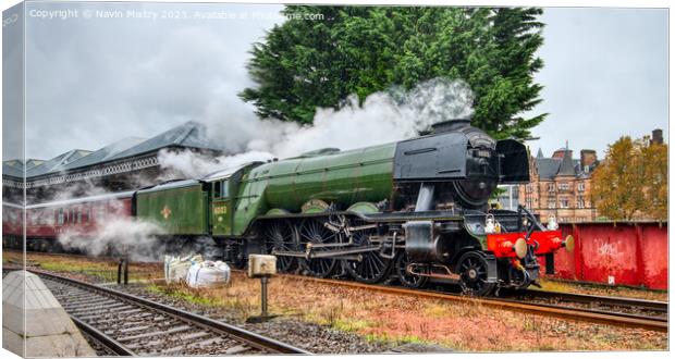 The Flying Scotsman at Perth Scotland Canvas Print by Navin Mistry