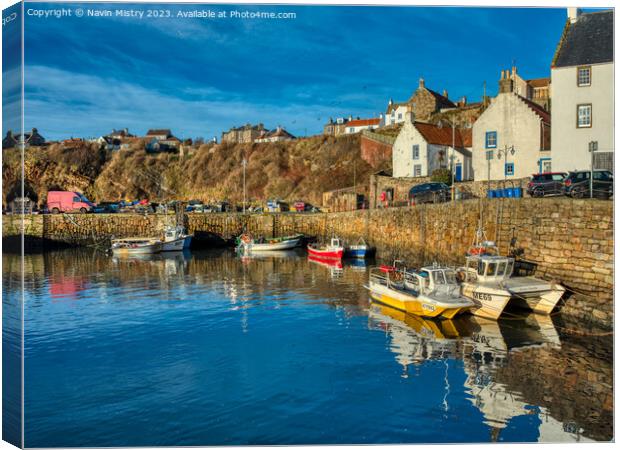 Crail Harbour, Fife, Scotland Canvas Print by Navin Mistry