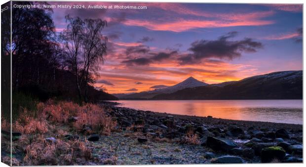 Schiehallion and Loch Rannoch Sunrise Canvas Print by Navin Mistry