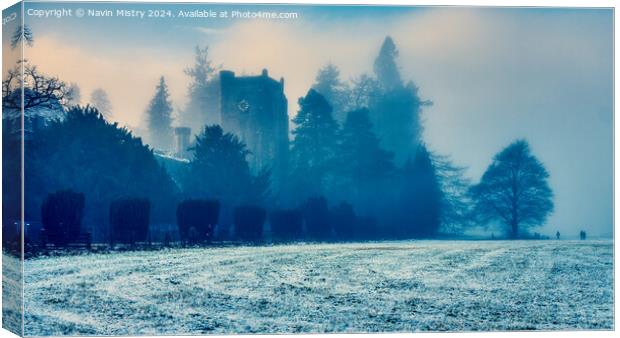 A Winter Day and Dunkeld Cathedral   Canvas Print by Navin Mistry