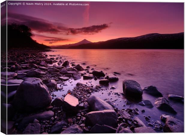 Schiehallion and Loch Rannoch Sunrise  Canvas Print by Navin Mistry