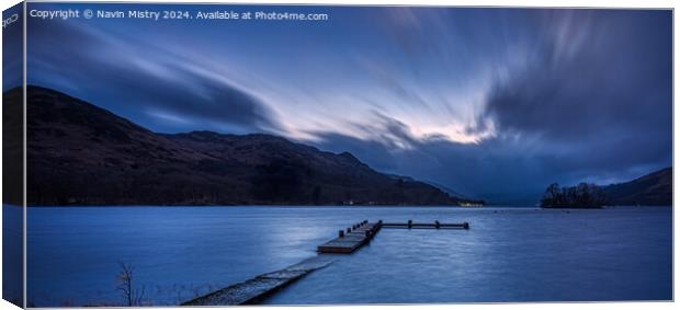 Loch Earn Blue Hour Canvas Print by Navin Mistry