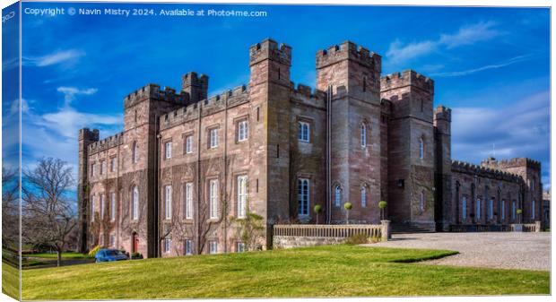 A view of Scone Palace, Perth. Canvas Print by Navin Mistry