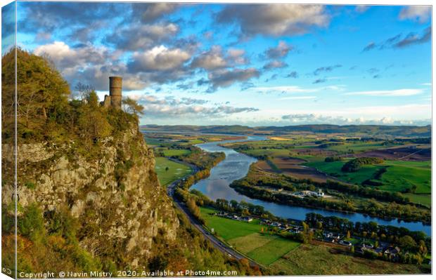 Kinnoull Hill and Tower, Perth, Scotland Canvas Print by Navin Mistry