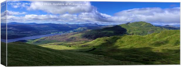 Meall nan Tarmachan or the Tarmachan Ridge,  Canvas Print by Navin Mistry