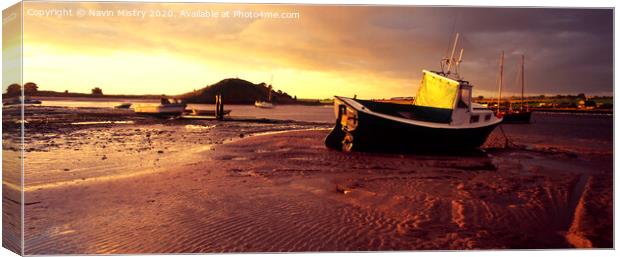Dawn at Alnmouth  Canvas Print by Navin Mistry