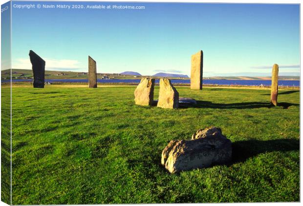 The Stones of Stenness, Orkney Islands, Scotland Canvas Print by Navin Mistry