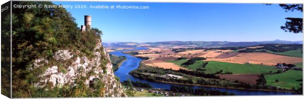 Kinnoull Hill and the River Tay, Perth Scotland Panorama Canvas Print by Navin Mistry