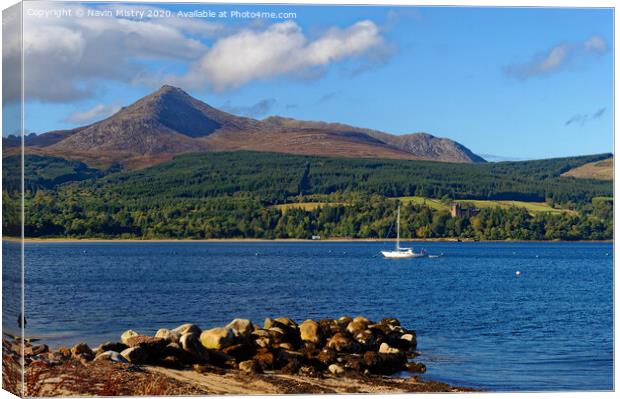 Brodick Bay, Isle of Arran  Canvas Print by Navin Mistry