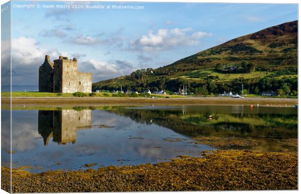 Lochranza Castle  Canvas Print by Navin Mistry