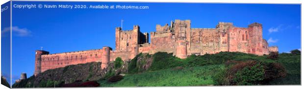 Bamburgh Castle, Northumberland  Canvas Print by Navin Mistry