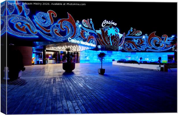 Casino Mediterraneo Alicante, Spain Canvas Print by Navin Mistry