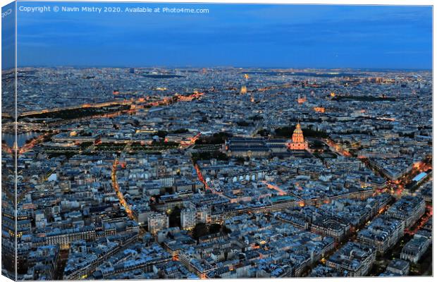 Paris Skyline Canvas Print by Navin Mistry