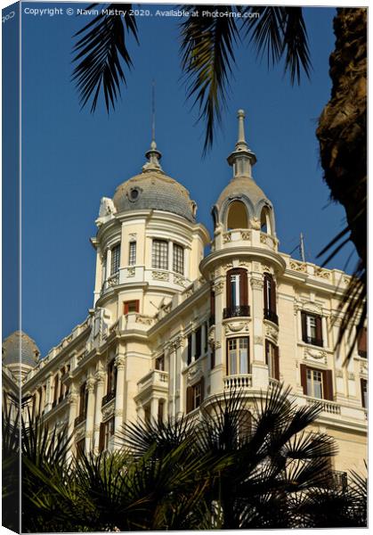 Casa Carbonell, Alicante, Spain Canvas Print by Navin Mistry