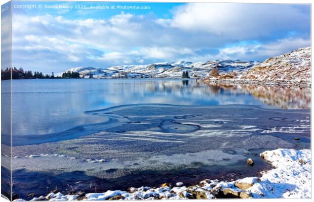 Winter at Loch Ordie, near Dunkeld, Perthshire  Canvas Print by Navin Mistry