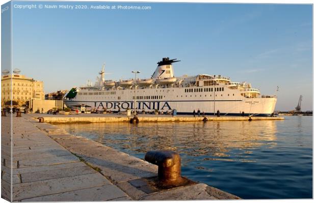 The ferry Marco Polo, in Rijeka, Croatia Canvas Print by Navin Mistry