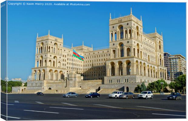 Government House of Baku, Azerbaijan.   Canvas Print by Navin Mistry