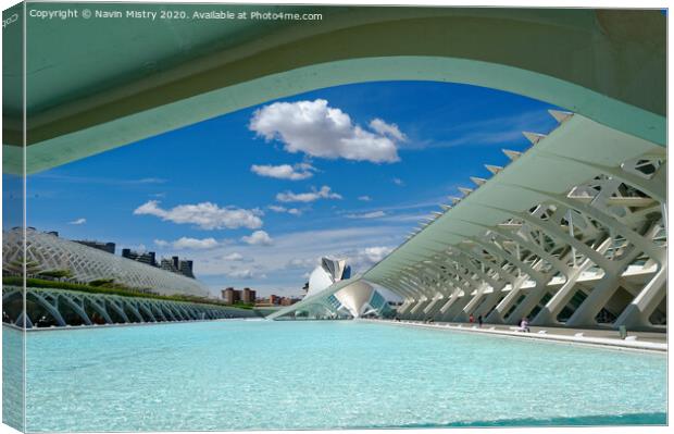 The City of Arts and Sciences, Valencia, Spain   Canvas Print by Navin Mistry