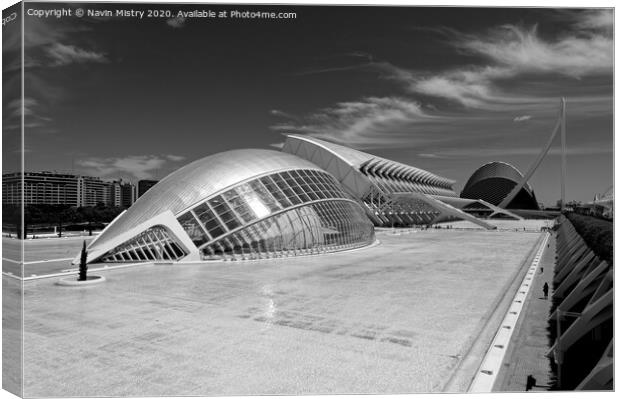 The City of Arts and Sciences, Valencia, Spain    Canvas Print by Navin Mistry