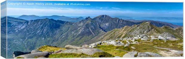 The View from Goatfell, Isle of Arran, Scotland Canvas Print by Navin Mistry